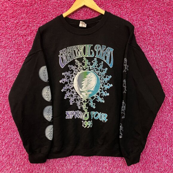 Grateful Dead Spring Tour Psychadelic Rock Crewneck sweater size Medium - Picture 1 of 4